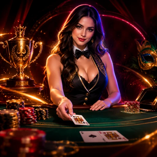 Rodada de blackjack ao vivo com a mão do jogador aberta sobre o pano