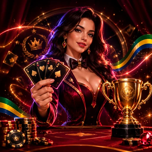 Roda de prêmios de show game conduzida por apresentador em estúdio